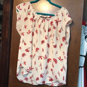 Lauren Conrad Sz Large Floral print shirt